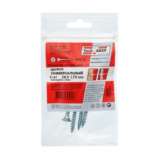 Саморез ШУц 6,0х70 пот. гол. (4 шт) - пакет ( 0,036 кг) | 102457 | Tech-KREP