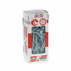 Саморезы универсальные 70х6,0 мм (75 шт) оцинкованные - коробка с окном ( 0,647 кг) | 102209 | Tech-KREP