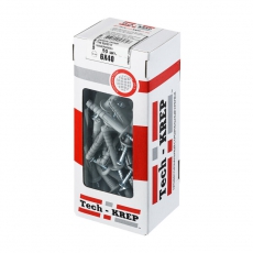 Дюбель-гвоздь 6х40 гриб. манжета (полипропилен) (50 шт) - коробка с ок Tech-Kre ( 0,202 кг) | 112709 | Tech-KREP