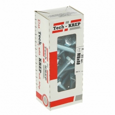 Болт DIN933 с шестигранной головкой оцинк. М8х40 (25 шт) - коробка с ок. Tech-Kr ( 0,467 кг) | 105210 | Tech-KREP