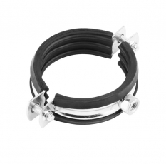 Хомут с резиновым уплотнителем и гайкой (2 1/2) 73-80 мм (20 шт) - пакет | 137018 | Tech-KREP