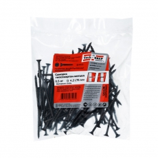 Саморез ШСГМ 4,2х75 частая резьба (0,5кг) - пакет | 125436 | Tech-KREP