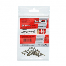 Саморез ШУж 2,5х13 пот. гол. (25 шт) - пакет ( 0,011 кг) | 102467 | Tech-KREP