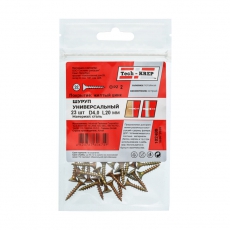 Саморез ШУж 4,0х20 пот. гол. (23 шт) - пакет ( 0,033 кг) | 102489 | Tech-KREP