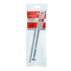 Болт DIN 571 сантехнический оцинк 10х160 (2 шт) - пакет ( 0,154 кг) | 113139 | Tech-KREP