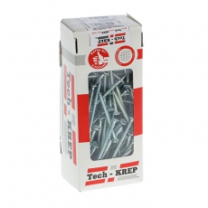 Саморезы универсальные 60х4,5 мм (150 шт) оцинкованные - коробка с окном ( 0,608 кг) | 102194 | Tech-KREP