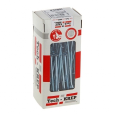 Саморезы универсальные 100х5,0 мм (100 шт) оцинкованные - коробка с окном ( 0,783 кг) | 102205 | Tech-KREP