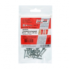 Саморез ШУц 4,0х25 пот. гол. (20 шт) - пакет ( 0,026 кг) | 102427 | Tech-KREP