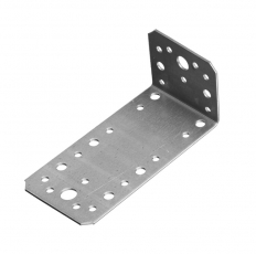 Уголок крепежный оцинкованный 50х130х65х2,0 - накл. | 124403 | Tech-KREP