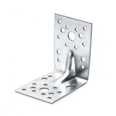 Уголок крепежный усиленный 105х105х90х2, оцинкованный - накл. | 124408 | Tech-KREP