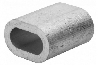 Зажим (наконечник) троса прижимной 4 мм DIN 3093 (2 шт) - ярлык ( 0,013 кг) | 102758 | Tech-KREP