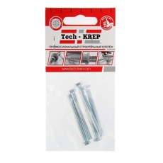 Болт DIN933 с шестигранной головкой оцинк. М5х50 (5 шт) - пакет ( 0,155 кг) | 126493 | Tech-KREP