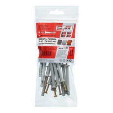 Дюбель-гвоздь 6х60 гриб. манжета (полипропилен) (14 шт) - пакет ( 0,071 кг) | 102946 | Tech-KREP