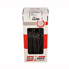 Гвоздь строительный 4,0х100 (800 г) - коробка с окном | 102008 | Tech-KREP