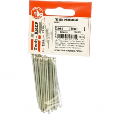 Гвоздь финишный оцинк. 2,0х60 (60 шт) - пакет ( 0,096 кг) | 108070 | Tech-KREP