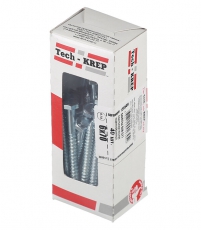 Болт DIN 571 сантехнический оцинк 6х70 (40 шт) - коробка с ок. Tech-Kr ( 0,52 кг) | 126549 | Tech-KREP