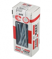 Болт DIN 571 сантехнический оцинк 8х120 (20 шт) - коробка с ок. Tech-Kr ( 0,732 кг) | 126560 | Tech-KREP