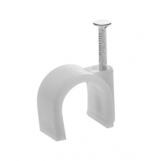 Скоба для кабеля круглая А7 мм (50 шт) - пакет | 103648 | Tech-KREP