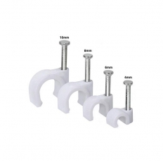 Скоба для кабеля круглая А8 мм (50 шт) - пакет | 103649 | Tech-KREP