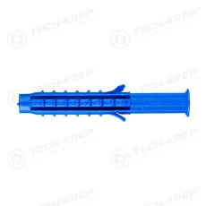 Дюбель распорный Чапай 6х50 шипы+усы (синие) (1000 шт) - пакет накл. ( 0,773 кг) | 111145 | Tech-KREP