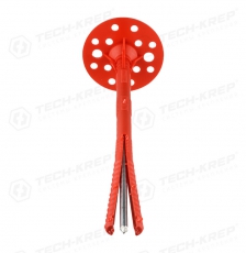 Дюбель для теплоизоляции 10х220 с металлическим гвоздём с термоголовой (200 шт.) ( 10,005 кг) | 130101 | Tech-KREP