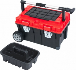 Ящик для инструментов на колесах 63х40х36см PATROL Wheelbox HD Trophy 2 красный | 146165 | Tech-KREP