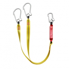 Строп аА двуплечий (лента, амортизатор), 1,5 м, 3 карабина (1 стандартный + 2 больших монтажных) | 144756 | Tech-KREP