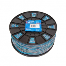 Шнур вязаный ПП 4 мм с серд., универс., цветной, 300 м | 140314 | Tech-KREP