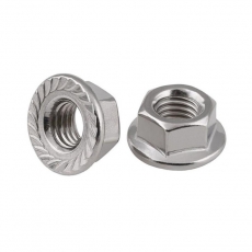 Гайка DIN6923 шестигранная оцинк. С фланцем М6 (200 шт) - пакет ( 0,65 кг) | 141611 | Tech-KREP