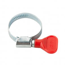 Хомут обжимной цинк 25-40 с бабочкой (1шт) - хомут | 136960 | Tech-KREP
