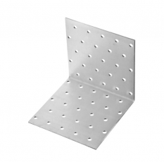 Уголок крепежный равносторонний 100х120х120x2, оцинкованный - накл. | 142005 | Tech-KREP