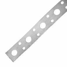 Лента перфорированная 12х0,7, оцинкованная прямая (25 м) - накл. | 141978 | Tech-KREP