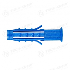 Дюбель распорный Чапай 6х30 шипы+усы (полипропилен) 100 шт - коробка с ок Tech-K ( 0,072 кг) | 111469 | Tech-KREP