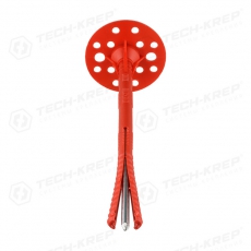 Дюбель для теплоизоляции с термоголовкой 10х200 (25 шт) - пакет ( 1,091 кг) | 124472 | Tech-KREP