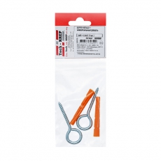 Шуруп-кольцо 5х40 с универсальным дюбелем 8,0х51 (2шт) - пакет | 109500 | Tech-KREP