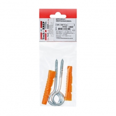 Шуруп-кольцо 6х60 с универсальным дюбелем 10х61 (2шт) - пакет | 114042 | Tech-KREP