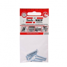 Болт DIN933 с шестигранной головкой оцинк. М5х30 (6 шт) - пакет ( 0,128 кг) | 126492 | Tech-KREP