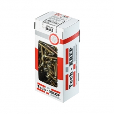 Саморезы универсальные 35х5,0 мм (200 шт) желтые - коробка с окном ( 0,572 кг) | 102261 | Tech-KREP