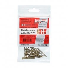 Саморез ШУж 3,0х35 пот. гол. (22 шт) - пакет ( 0,026 кг) | 102476 | Tech-KREP