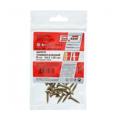 Саморез ШУж 4,5х20 пот. гол. (18 шт) - пакет ( 0,03 кг) | 102498 | Tech-KREP