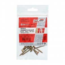 Саморез ШУж 4,5х35 пот. гол. (12 шт) - пакет ( 0,033 кг) | 102501 | Tech-KREP
