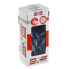 Саморез КР св. 4,8х28 RAL-5010 (синий) (60 шт) - коробка с окном ( 0,303 кг) | 124644 | Tech-KREP