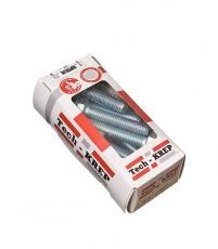 Болт DIN933 с шестигранной головкой оцинк. М16х80 (10 шт) - коробка с ок. Tech-K ( 1,541 кг) | 126537 | Tech-KREP