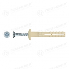 Дюбель-гвоздь нейлон гриб. SMX-G 6х40 (2000шт) - накл. ( 7,460 кг) | 133395 | Tech-KREP