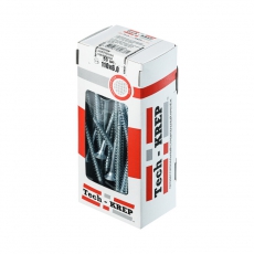 Саморезы универсальные 110х6,0 мм (50 шт) оцинкованные - коробка с окном ( 0,636 кг) | 102213 | Tech-KREP