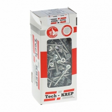 Саморезы универсальные 40х4,5 мм (200 шт) оцинкованные - коробка с окном ( 0,613 кг) | 102191 | Tech-KREP