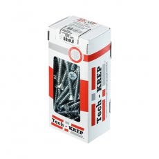 Саморезы универсальные 60х6,0 мм (100 шт) оцинкованные - коробка с окном ( 0,748 кг) | 102208 | Tech-KREP