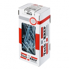 Саморезы универсальные 90х5,0 мм (100 шт) оцинкованные - коробка с окном ( 0,72 кг) | 102204 | Tech-KREP