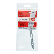 Саморез ШУц 6,0х130 пот. гол. (2 шт) - пакет ( 0,033 кг) | 102463 | Tech-KREP