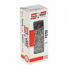 Саморезы универсальные 35х3,0 мм (200 шт) желтые - коробка с окном ( 0,217 кг) | 102228 | Tech-KREP